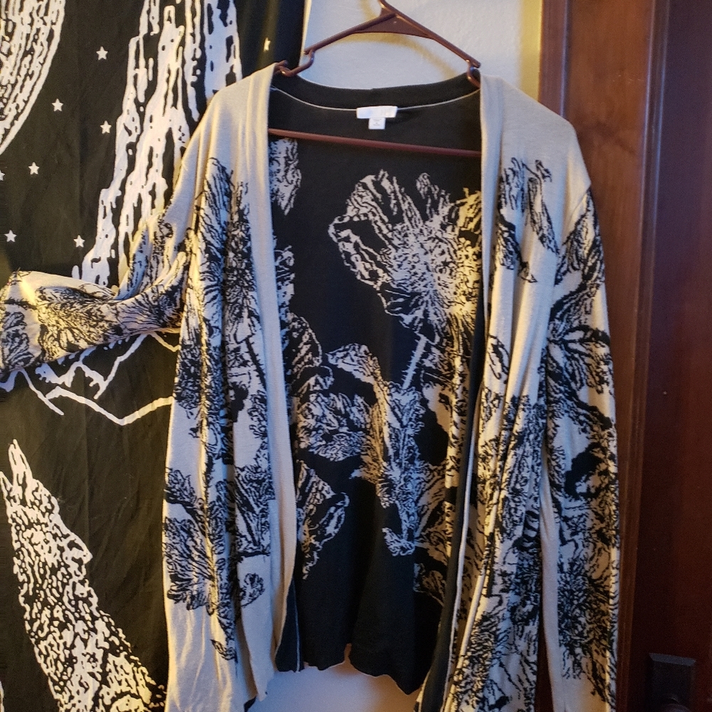 J Jill Women's floral sweater